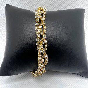 J. Crew Gold Bracelet Stunning with Rhinestone Elegant Tassel NWT!